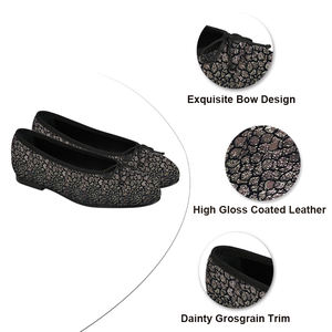 Chaussures plates pour femmes, bout rond, <span class=keywords><strong>ballerines</strong></span>, en cuir velours, chaussures habillées, talon bas, à enfiler, pour soirée, bureau, affaires - Product Image 2