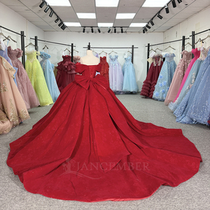 Robe de soirée de luxe vintage Dy6810 en organza couleur bonbon, ornée de paillettes, style princesse, pour Quinceañera - Product Image 4