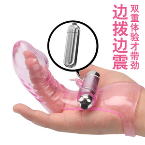 Manchon vibrant transparent rose avec boule métallique pour stimulation adulte - Product Image 3