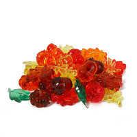 Hot Selling Kunststoff Acryl Kürbis Eichel Ahornblatt Kinderspiel zeug Ernte Festival Thanksgiving-Spiel Kristall perlen