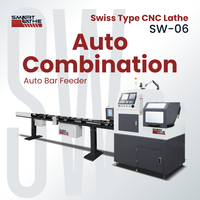 Torno CNC Suizo Smartbrain con Control Multi-Idioma para una Programación Sencilla