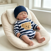 Poupée Bébé Reborn Réaliste en Vinyle pour Jeu Aquatique, 18 Pouces, Douce et Apaisante, Compagnon Idéal pour la Formation de Doulas et les Soins aux Nouveau-nés, Cadeau
