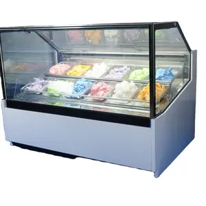 Super Window 12 Pan European Style Ice Cream / Popsicle Display Case