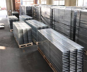 품질 보증 수출 BESCA BM 모델 100*50 그리드 케이블 트레이 CE 인증 분말 코팅 산업용 와이어 메쉬 트레이 스틸 300kg - Product Image 5