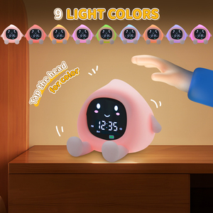 Nhà Máy Thiết Kế Mới Ngủ Huấn Luyện Viên Trẻ Em Đồng Hồ Báo Thức Với Đêm Chức Năng Báo Lại Ánh Sáng Biểu Tượng Tùy Chỉnh Trẻ Em Kỹ Thuật Số Bảng Đồng Hồ - Product Image 3
