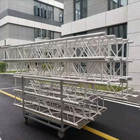 Structure de scène en alliage d'aluminium de haute qualité certifiée TUV, avec connecteurs carrés argentés, pour DJ, concerts, fêtes et événements