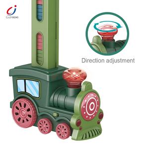 Jeu éducatif de construction de blocs automatiques <span class=keywords><strong>électrique</strong></span>s avec boule roulante, jeu de dominos et train - Product Image 2