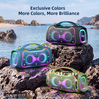 Zealot 320W Haut-parleur Subwoofer Haute Puissance Portable Sans Fil Étanche avec Lumière de Fête RGB pour Événements Extérieurs