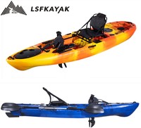 Usine de kayaks LSF, kayak de pêche à une personne de 10 pieds, modèle 2020, avec accessoires de kayak, fabricants