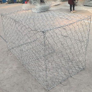 Panier <span class=keywords><strong>gabion</strong></span> hexagonal en fil de fer galvanisé et revêtu de PVC, sur mesure, 4*2*1m, pour usage fluvial - Product Image 6