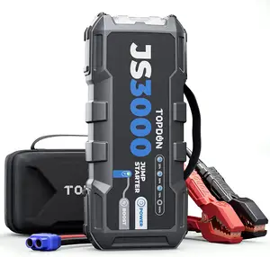 Topdon 12V 3000a 24000Mah Acculader Auto Jumper Accu Pack Met Led Packtery Jumper