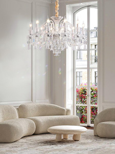 Lámpara colgante de cristal K9 de lujo moderna, candelabro de vela de tubo de cristal de lujo para comedor, <span class=keywords><strong>Bar</strong></span>, Villa, decoración de boda, control remoto - Product Image 5