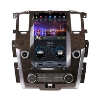 UPSZTEC 13.6 "4 + 64GB Tesla Style Vertical IPS Écran Lecteur DVD de voiture pour Nissan Patrol Royale pour Armada Y62 pour Infiniti QX80