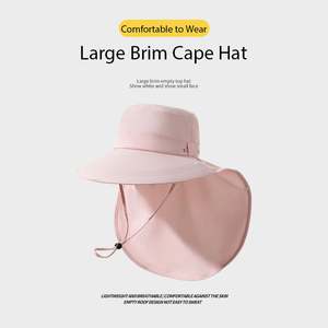 Chapeau de soleil décontracté tout-en-un avec protection UV intégrée, soutien du cou, maille respirante, unisexe, pour sports d'été et voyages, 100% - Product Image 4