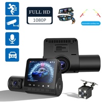 Cámara de Coche Podofo de Doble Lente de 2.5'', Full HD 1080P, Cámara para Tablero con Monitor de Estacionamiento, Visión Nocturna, Grabadora de Video para Coche, DVR para Coche