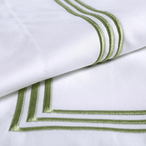 Элитный комплект постельного белья из 100% хлопка с вышивкой, 4 предмета, для отелей - Product Image 5