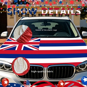 Popular Custom Car Flag and Car Hood Cover Flag US Hawaii Sports Tailgate Rally Elastic Engine Bonnet Flag Cover Outdoor - Product Image 5