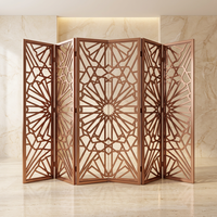Paravent décoratif moderne en acier inoxydable 304 découpé au laser, à rayures horizontales, pour séparation de pièce, idéal pour mariages et hôtels