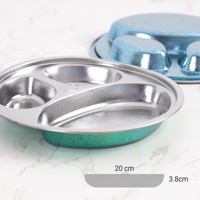 Nature Pure Titanium 3 Compartiments Assiette Anti-Bactéries Maison Enfant Nourriture Léger Durable Enfants Vaisselle Santé Matériel