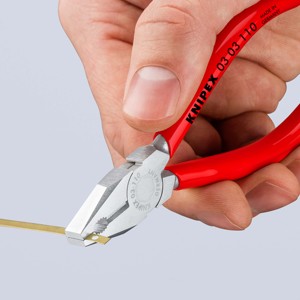 KNIPEX 03 03 110 Combination <b>Pocket</b> Pliers with <b>plastic</b> coating, chrome plated 110 mm - Product Image 3