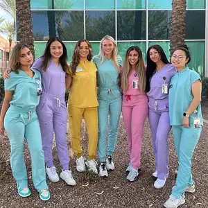 Bestex Alta Qualidade Moda Custom Mulheres Plus Size Medical Scrubs Fabricantes Uniformes Hospitalares Medical Scrubs