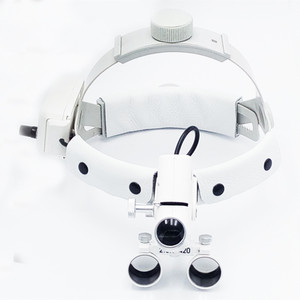 La migliore vendita di occhialini dentali binoculari 2.5X/3.5X con 5w LED Head Light occhiali chirurgici medici - Product Image 1