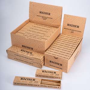 Branded 109 Unbleached <b>Brown</b> Pre <b>Roll</b> Cone <b>Papers</b> with <b>Paper</b> Tip Bulk Box 32 Piece Per Case - Product Image 6