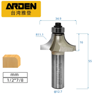 Yaden 0602 Fraise électrique pour le travail du bois en alliage tungstène-cobalt HRC60, revêtement téflon, outil de rainurage et de finition, OEM