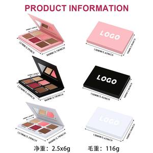 Poudre Pressée 6 Nuances Surligneur <span class=keywords><strong>Contour</strong></span> Blush Private Label Blush Palette <span class=keywords><strong>Miroir</strong></span> Intégré - Product Image 5