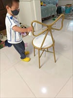 Chaises de toilette en métal de qualité assez utilisées, tabouret papillon de beauté de chambre à coucher, chaises de maquillage roses