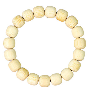 Pulsera de Bambú Dorado con Cuentas de Barril de 10x11mm, Hilo Único, Joyería Artesanal de Estilo Chino Tradicional - Product Image 5