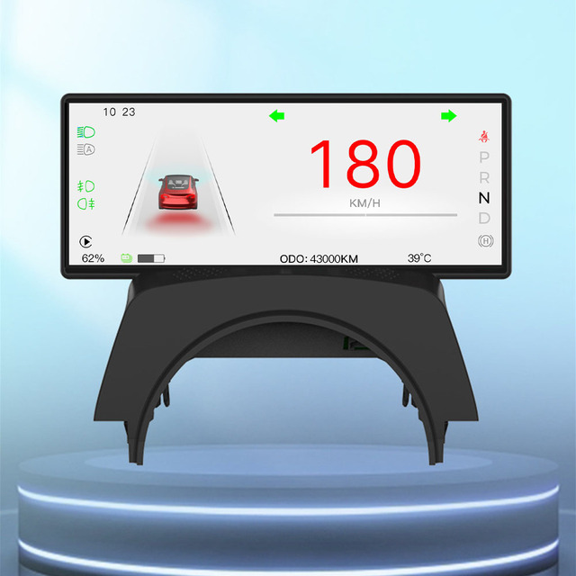 Tesla Model 3/Y 6.86" 2.5D Touch Screen Dashboard Instrument Cluster CarPlay Android Auto Front Camera Amplifier Remote