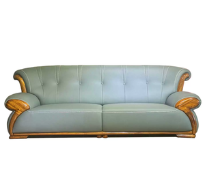 Sofá Seccional Reclinable Moderno de Lujo, en Cuero Genuino, Forma de L, para Sala de Estar, Apartamento u Hotel - Product Image 2