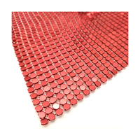 Rideau en maille tissée décoratif coloré en acier inoxydable avec paillettes, résistant à la corrosion