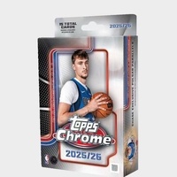 QK en stock, expédition immédiate : Boîte de suspension TOPPS Chrome 25-26, collection de cartes de collection de stars de basketball NBA, édition Hobby Value, avec cartes haut de gamme Chrome