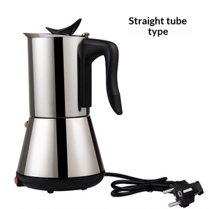 Cafetière électrique Moka en acier inoxydable 304, design minimaliste moderne, type tube droit, pour le commerce électronique transfrontalier - Product Image 2