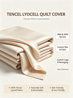 Parure de lit 100% Tencel Lyocell, Housse de couette, Ensemble de literie, Ensemble de draps, Ensemble de draps plats