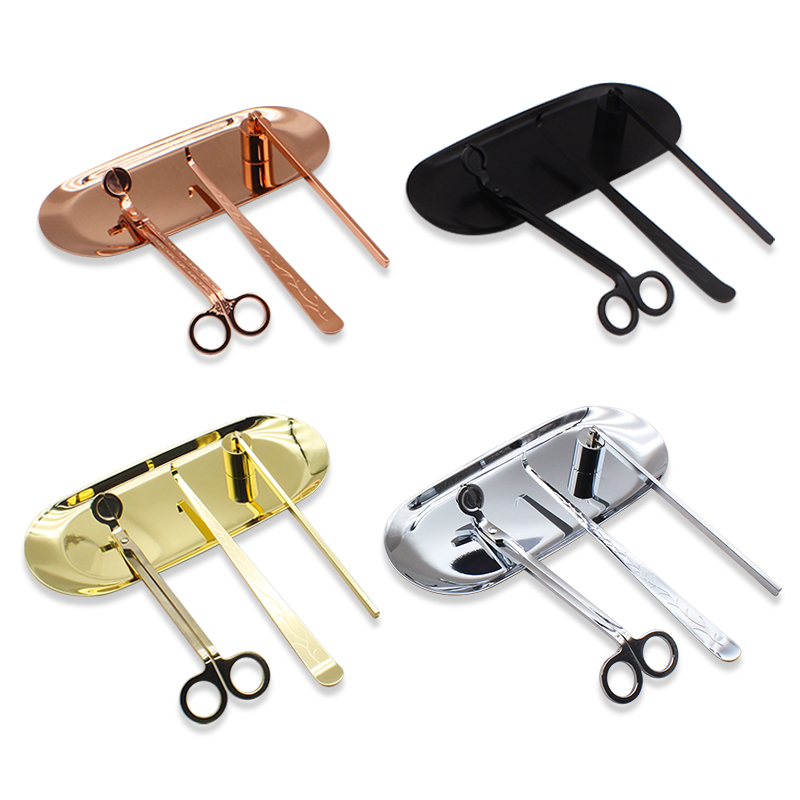 Новый дизайн, многоцветная свеча, фитиль, триммер, укупорочная свеча, укупориватель с подносом, аксессуары для свечей, набор ножниц