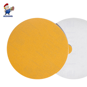 <span class=keywords><strong>Disques</strong></span> abrasifs en oxyde d'aluminium jaune avec languettes, faciles à décoller, tampons abrasifs stéarés de qualité supérieure pour le travail du bois, vente en gros industrielle - Product Image 2