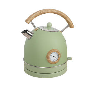 Hervidor Eléctrico Retro Verde Mate de Acero Inoxidable 304, Gran Capacidad, Doméstico, Anti-Escaldaduras, Apagado Automático - Product Image 2