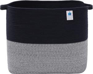 Catalpa Yao Large Woven Rope Storage Basket with Handles and Laundry Hamper in bedroom,living room,bathroom