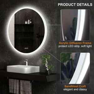 <span class=keywords><strong>2025</strong></span> xu hướng LED Backlit tắm gương <span class=keywords><strong>Bluetooth</strong></span> Loa thông minh thay đổi độ sáng không thấm nước chiếu sáng cho trang trí nội thất phòng tắm trang trí - Product Image 2