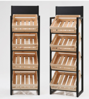 Neodream Heavy Duty Enkelzijdige Winkeldisplay Metalen Houten Fruitdisplayrek/Fruitstandaard