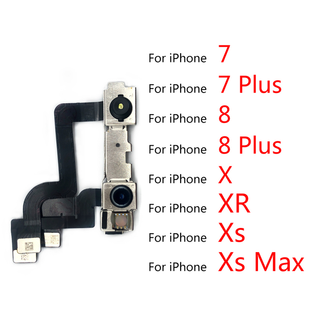 Original Front Camera for iPhone 7 8 Plus X XR XS Max Proximity Sensor Face Front Camera Flex Cable Replacement Parts