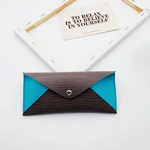 קיפול משקפיים צבע יפה קלמר גברים נשים נשים מעור pu עבודת יד משקפי שמש תיבת קיפול ברמה גבוהה - Product Image 5