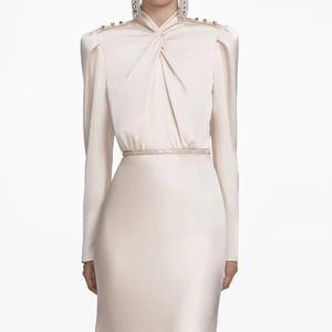 Abito da sera da donna a maniche lunghe con collo alto |   Elegante Abito Aderente da Cerimonia per Matrimoni ed Eventi <span class=keywords><strong>di</strong></span> Gala - Product Image 4