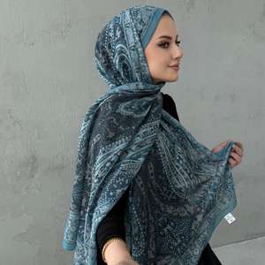 2026 Lightweight Custom Logo Muslim Headscarf Wholesale Breathable 4-Season Chic Modest Ladies' Print <b>Modal</b> <b>Hijab</b> Scarves shawls - Product Image 1