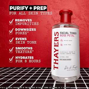 Tónico Facial <span class=keywords><strong>THAYERS</strong></span> Sin Alcohol con Pétalos de Rosa y Hamamelis para una Piel Radiante, Calmante, Hidratante y Refrescante para Todo Tipo de Piel - Product Image 3