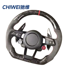 Pour <span class=keywords><strong>Audi</strong></span> R8 <span class=keywords><strong>TT</strong></span> Mk2 <span class=keywords><strong>Mk3</strong></span> B8 <span class=keywords><strong>RS</strong></span> TTS Rs3 Rs6 RS5 RS7 A3 A4l A4 A5 A6 C6 A7 A8 Q3 Q5 Q7 Volant en cuir de luxe en fibre de carbone - Product Image 3