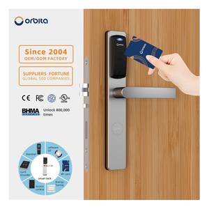 ระบบล็อคประตูอิเล็กทรอนิกส์ Orbita แบบ Euro Mortise ใช้บัตร RFID สำหรับห้องพักโรงแรม พร้อมซอฟต์แวร์จัดการ - Product Image 1